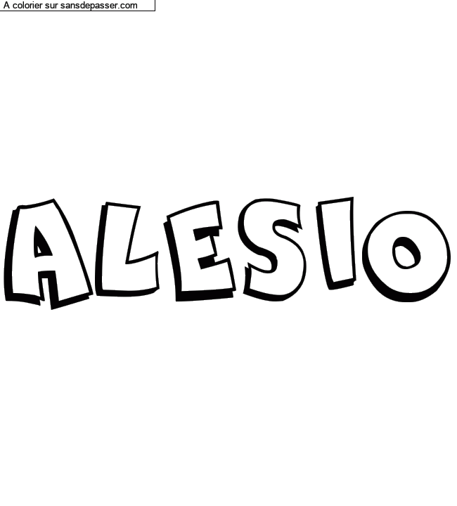 Coloriage pr&eacute;nom personnalis&eacute; "ALESIO" par titou33430