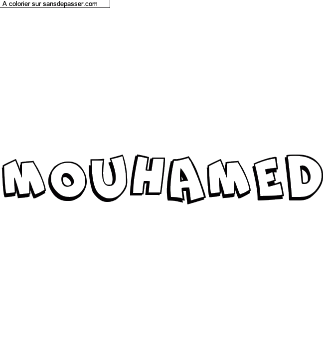 Coloriage pr&eacute;nom personnalis&eacute; "MOUHAMED" par titou33430