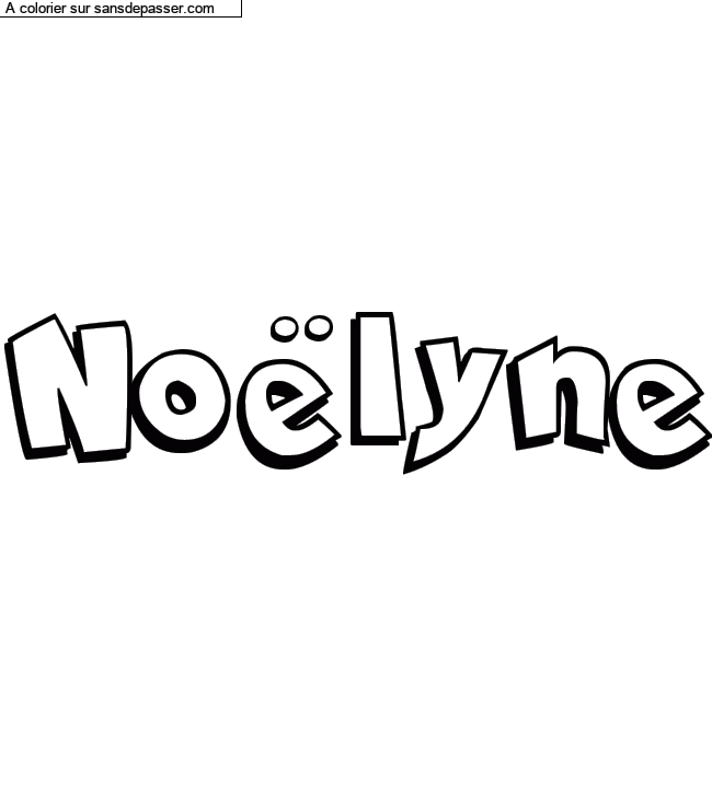 Coloriage pr&eacute;nom personnalis&eacute; "No&euml;lyne" par un invit&eacute;