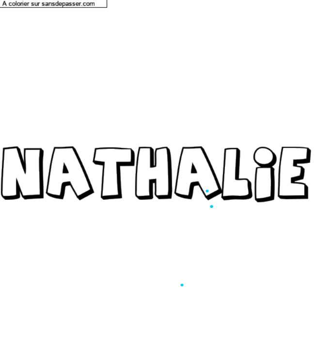 Coloriage pr&eacute;nom personnalis&eacute; "NATHALIE" par un invit&eacute;