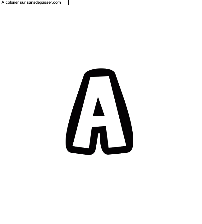 Coloriage pr&eacute;nom personnalis&eacute; "A" par un invit&eacute;