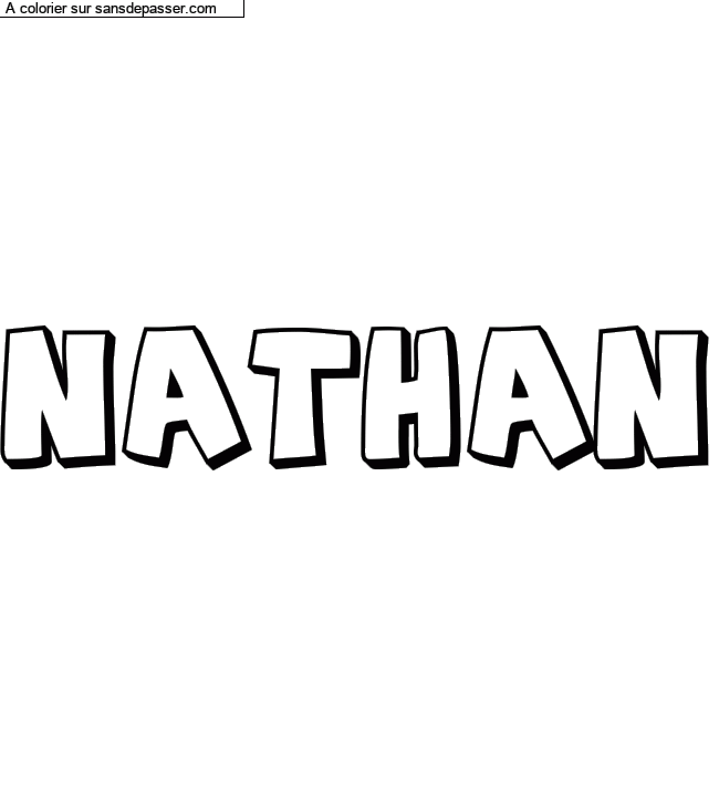 Coloriage pr&eacute;nom personnalis&eacute; "NATHAN" par un invit&eacute;