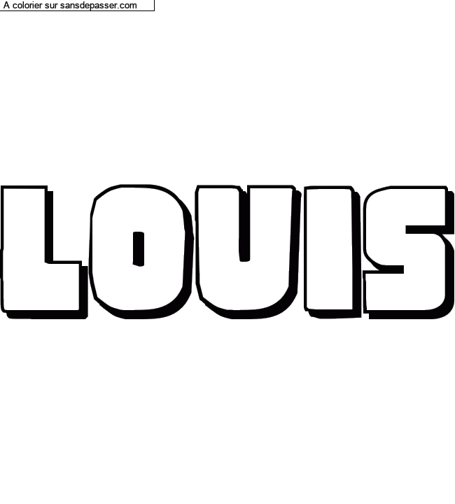 Coloriage personnalis&eacute; "Louis" par un invit&eacute;