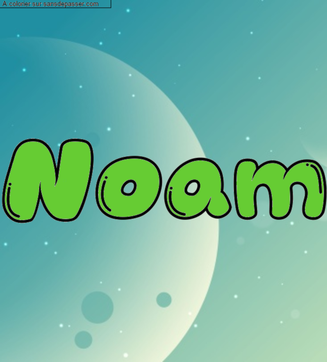 Coloriage pr&eacute;nom personnalis&eacute; "Noam" par Iris