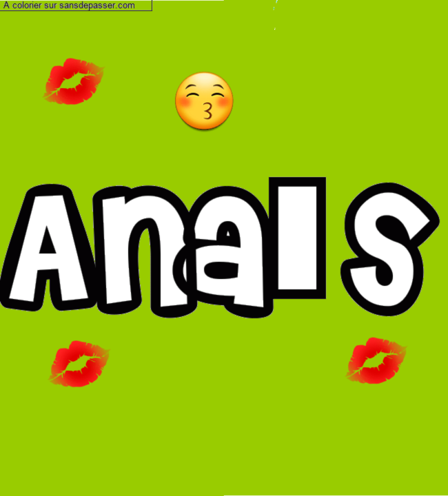 Coloriage pr&eacute;nom personnalis&eacute; "Ana&iuml;s" par un invit&eacute;