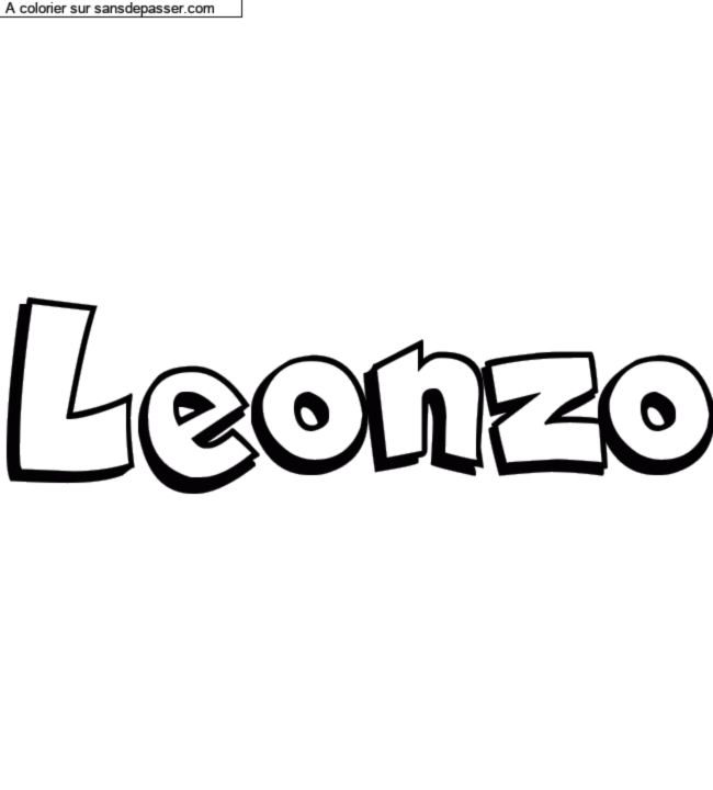 Coloriage pr&eacute;nom personnalis&eacute; "Leonzo" par un invit&eacute;