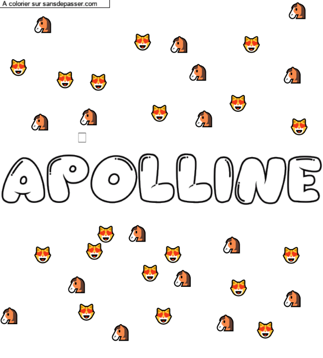 Coloriage pr&eacute;nom personnalis&eacute; "APOLLINE" par un invit&eacute;