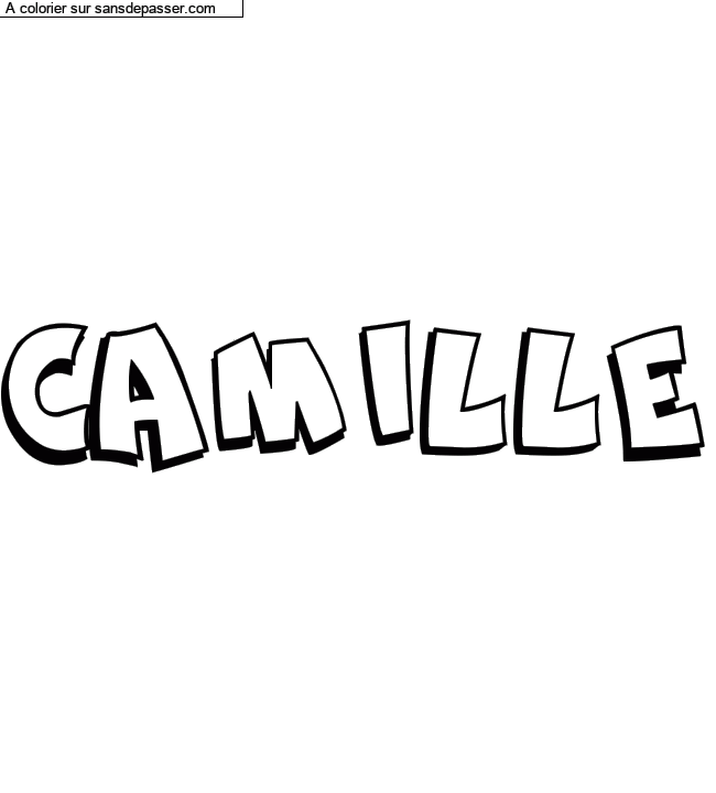 Coloriage pr&eacute;nom personnalis&eacute; "CAMILLE" par un invit&eacute;