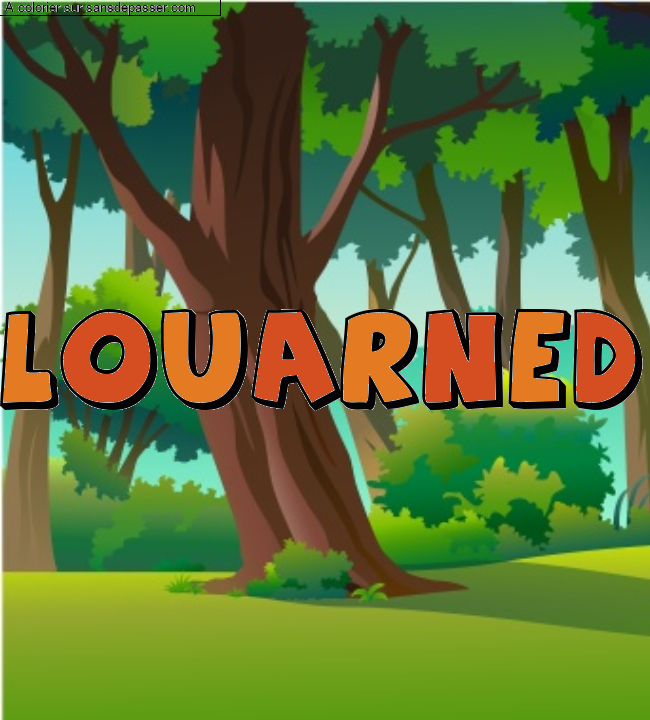 Coloriage pr&eacute;nom personnalis&eacute; "LOUARNED" par un invit&eacute;
