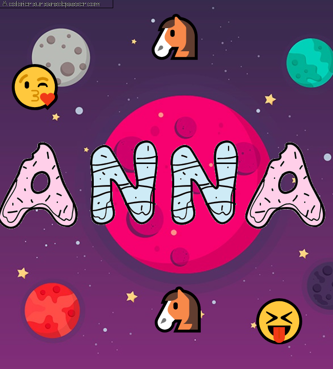 Coloriage pr&eacute;nom personnalis&eacute; "ANNA" par un invit&eacute;