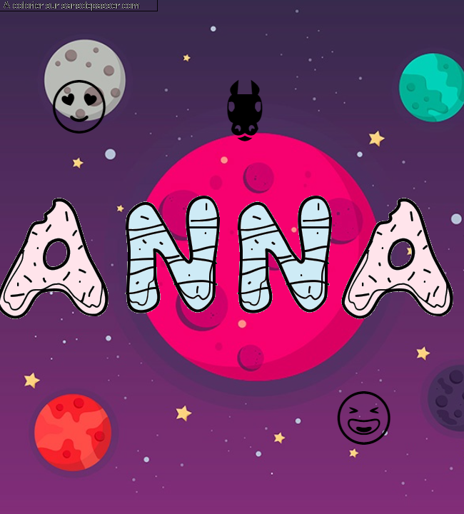 Coloriage pr&eacute;nom personnalis&eacute; "ANNA" par un invit&eacute;