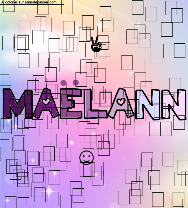 Coloriage pr&eacute;nom personnalis&eacute; "MAELANN" par un invit&eacute;