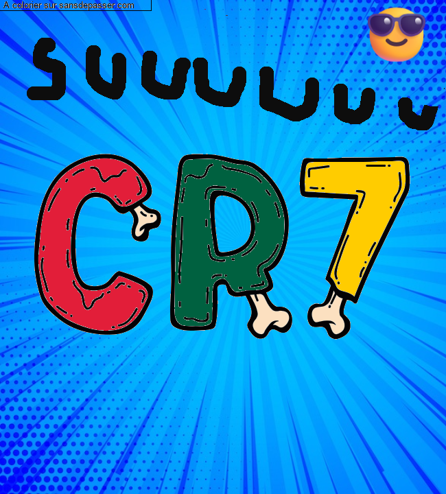 Coloriage pr&eacute;nom personnalis&eacute; "CR7" par un invit&eacute;