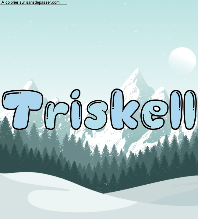 Coloriage pr&eacute;nom personnalis&eacute; "Triskell" par un invit&eacute;