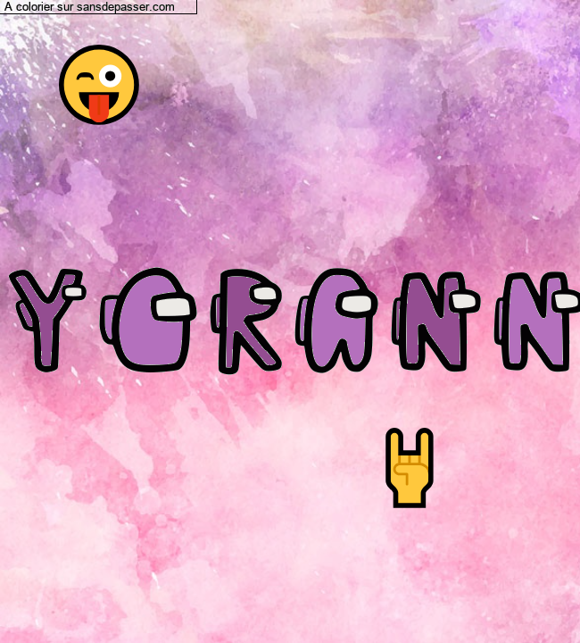 Coloriage pr&eacute;nom personnalis&eacute; "YORANN" par un invit&eacute;