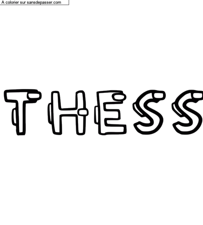 Coloriage pr&eacute;nom personnalis&eacute; "THESS" par un invit&eacute;