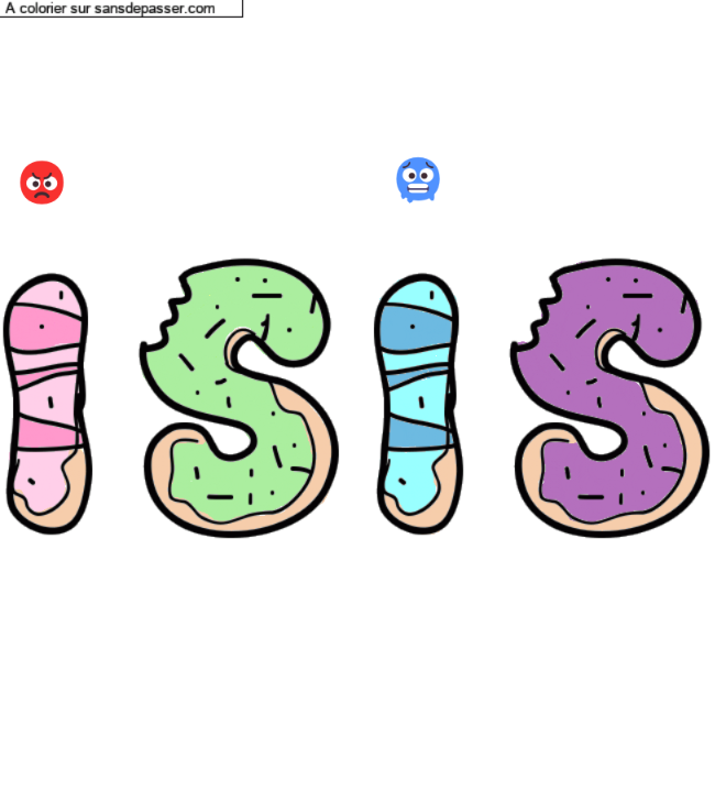 Coloriage pr&eacute;nom personnalis&eacute; "Isis" par un invit&eacute;