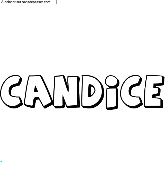 Coloriage pr&eacute;nom personnalis&eacute; "CANDICE" par un invit&eacute;