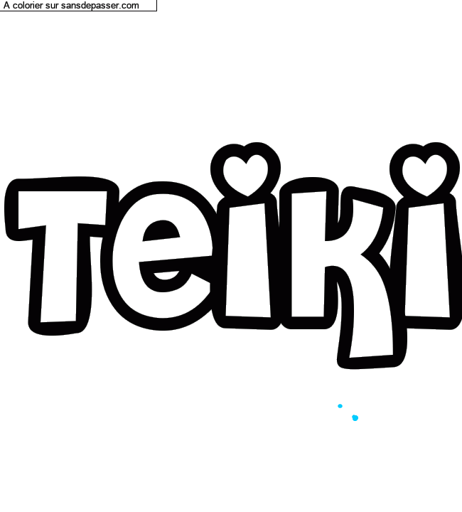 Coloriage pr&eacute;nom personnalis&eacute; "Teiki" par un invit&eacute;