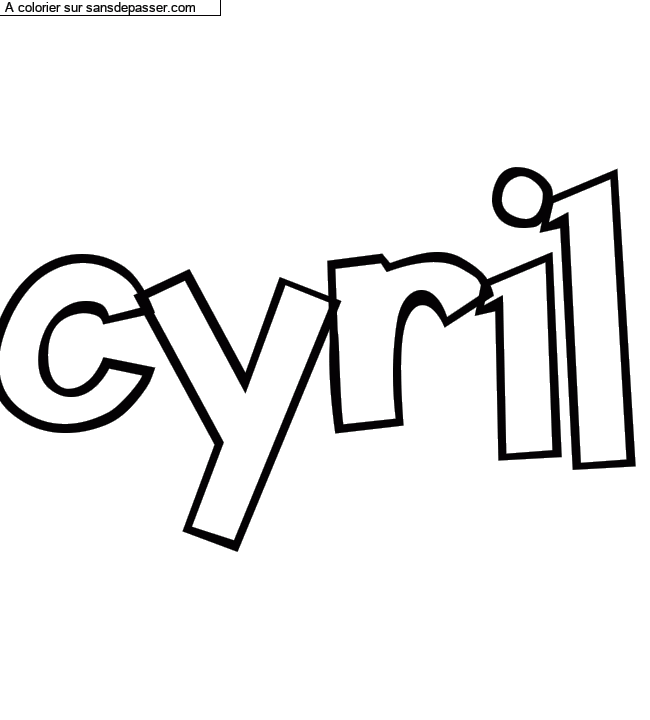 Coloriage pr&eacute;nom personnalis&eacute; "cyril" par un invit&eacute;