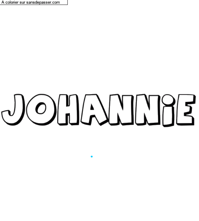 Coloriage pr&eacute;nom personnalis&eacute; "JOHANNIE" par un invit&eacute;