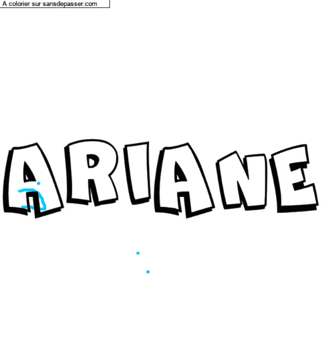 Coloriage pr&eacute;nom personnalis&eacute; "ARIANE" par un invit&eacute;