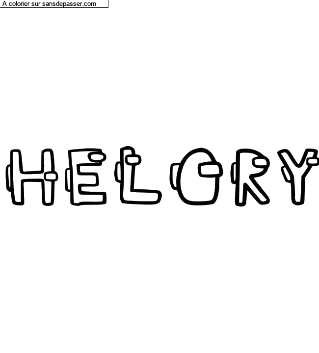 Coloriage pr&eacute;nom personnalis&eacute; "HELORY" par Philbzh