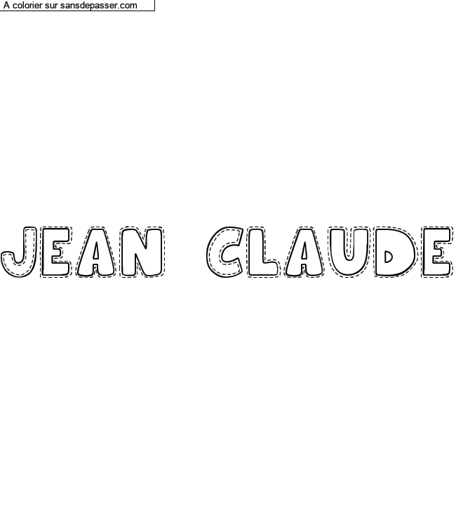 Coloriage pr&eacute;nom personnalis&eacute; "Jean-Claude" par un invit&eacute;