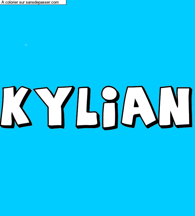 Coloriage pr&eacute;nom personnalis&eacute; "kylian" par un invit&eacute;