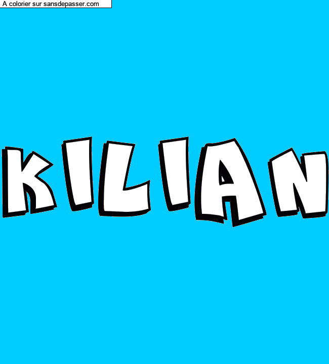 Coloriage pr&eacute;nom personnalis&eacute; "kILIAN" par un invit&eacute;