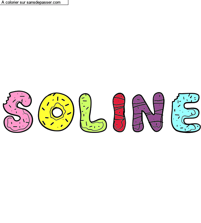 Coloriage pr&eacute;nom personnalis&eacute; "SOLINE" par un invit&eacute;