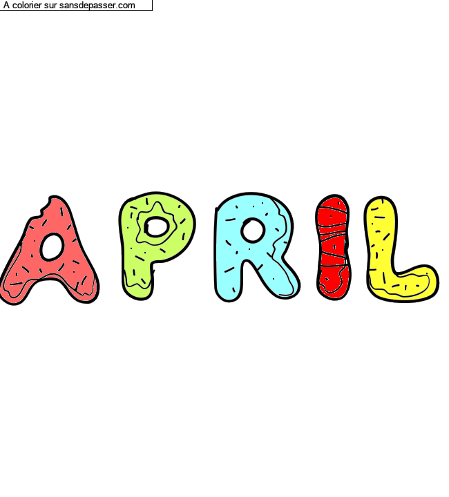 Coloriage pr&eacute;nom personnalis&eacute; "APRIL" par un invit&eacute;