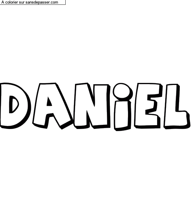 Coloriage pr&eacute;nom personnalis&eacute; "Daniel" par Diana