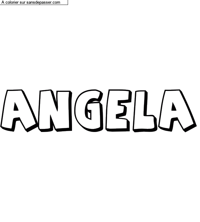 Coloriage pr&eacute;nom personnalis&eacute; "Angela" par Diana