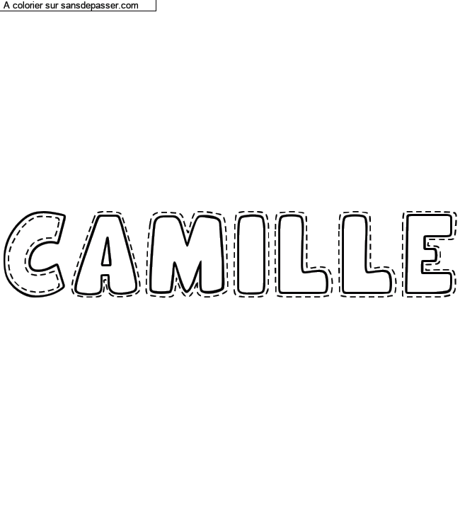 Coloriage pr&eacute;nom personnalis&eacute; "Camille" par Diana