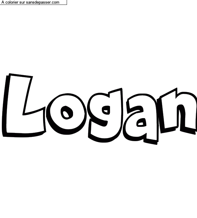 Coloriage pr&eacute;nom personnalis&eacute; "Logan" par Diana