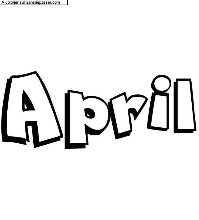Coloriage pr&eacute;nom personnalis&eacute; "April" par Diana