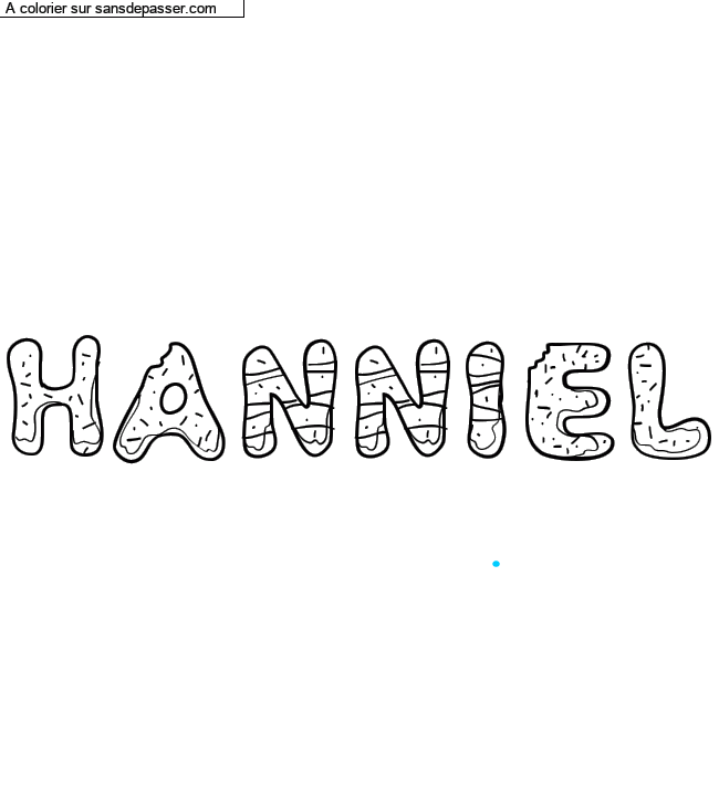 Coloriage pr&eacute;nom personnalis&eacute; "Hanniel" par Diana