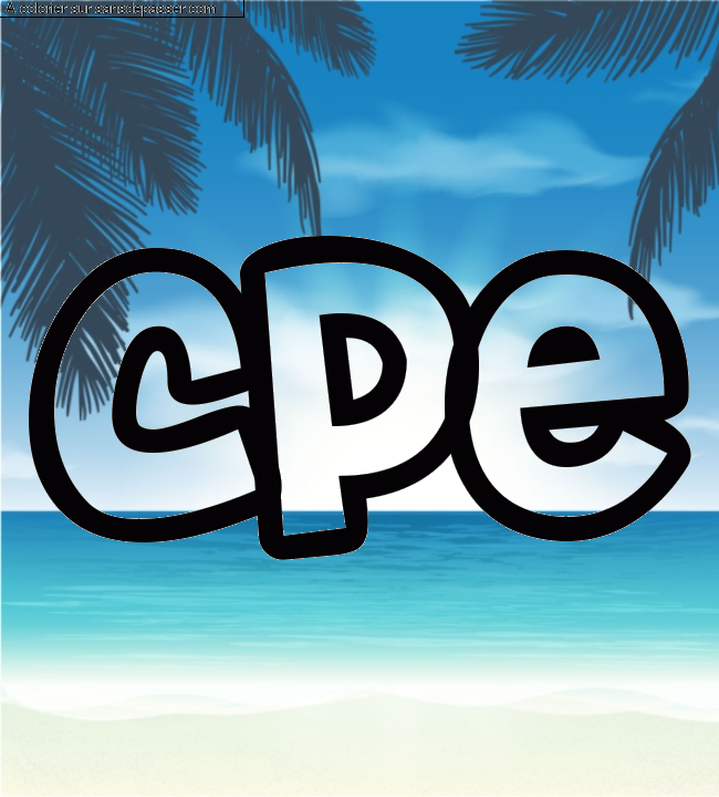 Coloriage pr&eacute;nom personnalis&eacute; "cpe" par un invit&eacute;