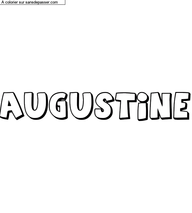 Coloriage prénom personnalisé "augustine" par un invité