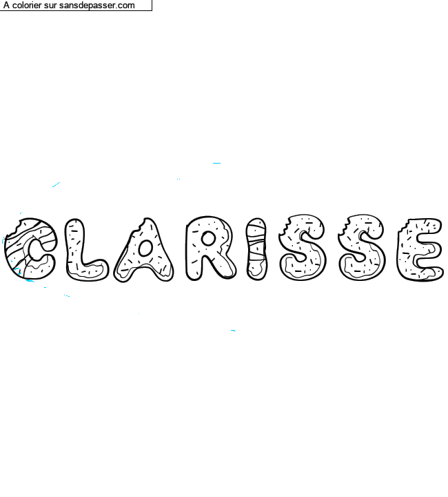 Coloriage pr&eacute;nom personnalis&eacute; "clarisse" par un invit&eacute;