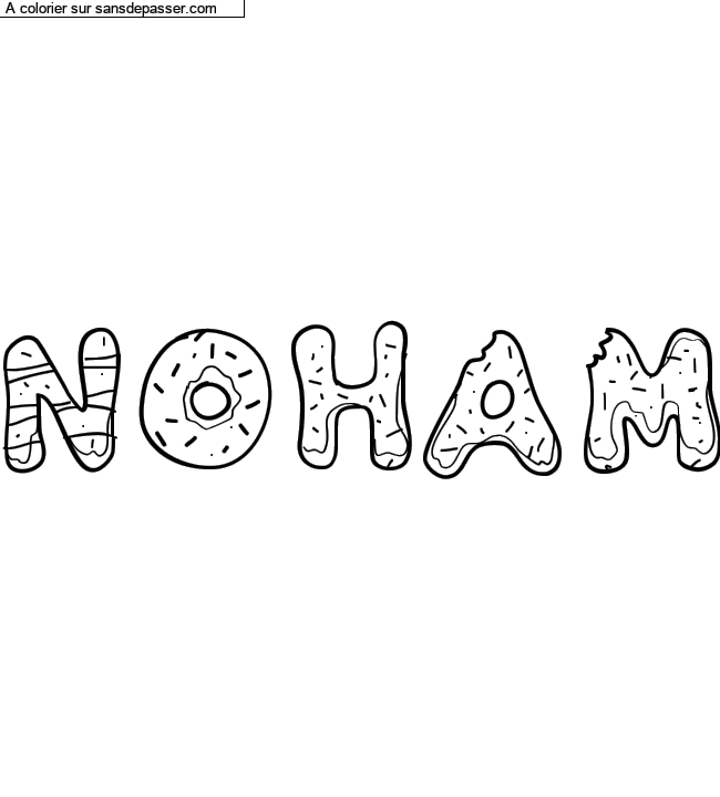 Coloriage pr&eacute;nom personnalis&eacute; "Noham" par un invit&eacute;