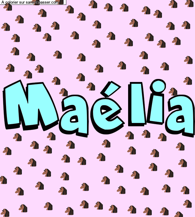 Coloriage pr&eacute;nom personnalis&eacute; "Ma&eacute;lia" par un invit&eacute;