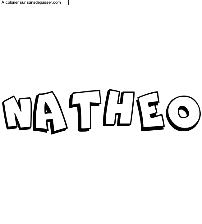 Coloriage pr&eacute;nom personnalis&eacute; "NATHEO" par un invit&eacute;