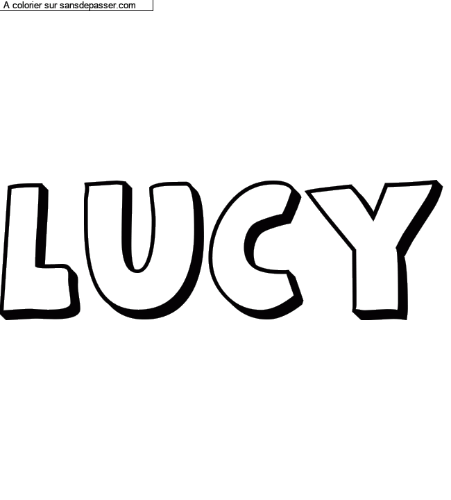 Coloriage pr&eacute;nom personnalis&eacute; "LUCY" par un invit&eacute;