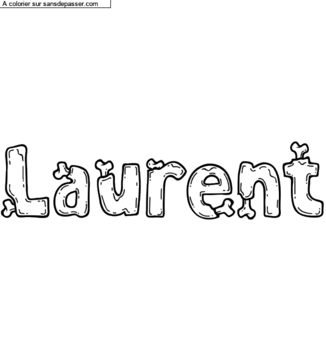 Coloriage pr&eacute;nom personnalis&eacute; "Laurent" par un invit&eacute;