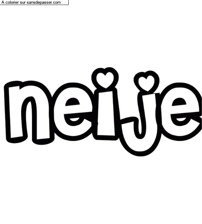 Coloriage pr&eacute;nom personnalis&eacute; "Neije" par un invit&eacute;