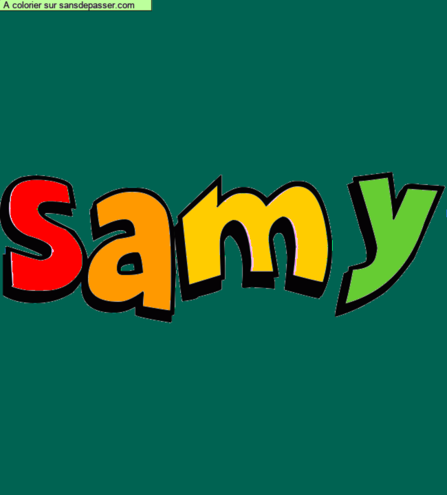 Coloriage pr&eacute;nom personnalis&eacute; "samy" par un invit&eacute;