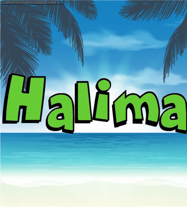 Coloriage pr&eacute;nom personnalis&eacute; "Halima" par un invit&eacute;