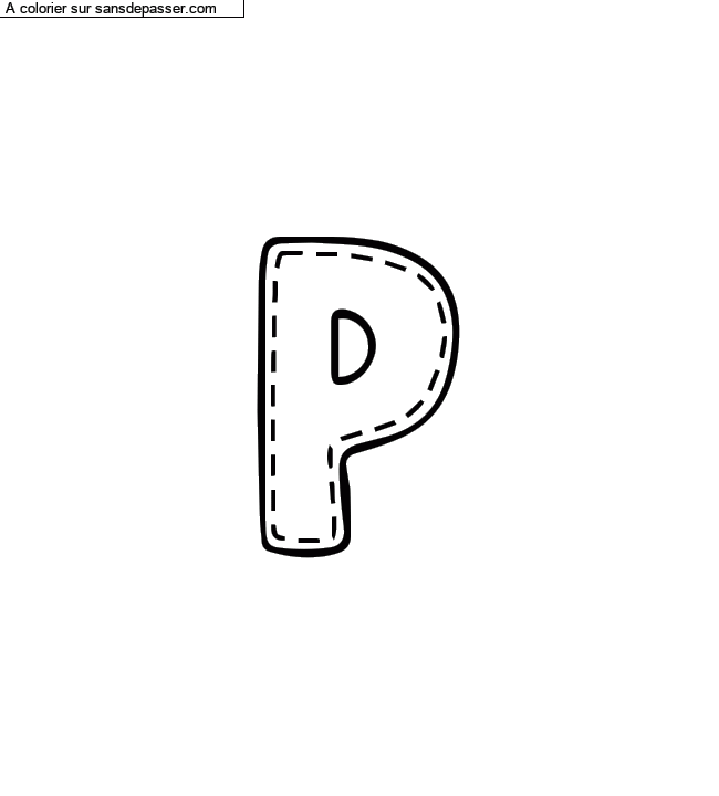 Coloriage pr&eacute;nom personnalis&eacute; "P" par un invit&eacute;